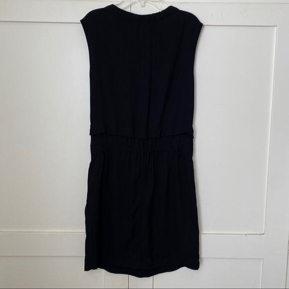 A.L.C. Common BlousonTop Drawstring Black Dress 2 - Picture 7 of 8